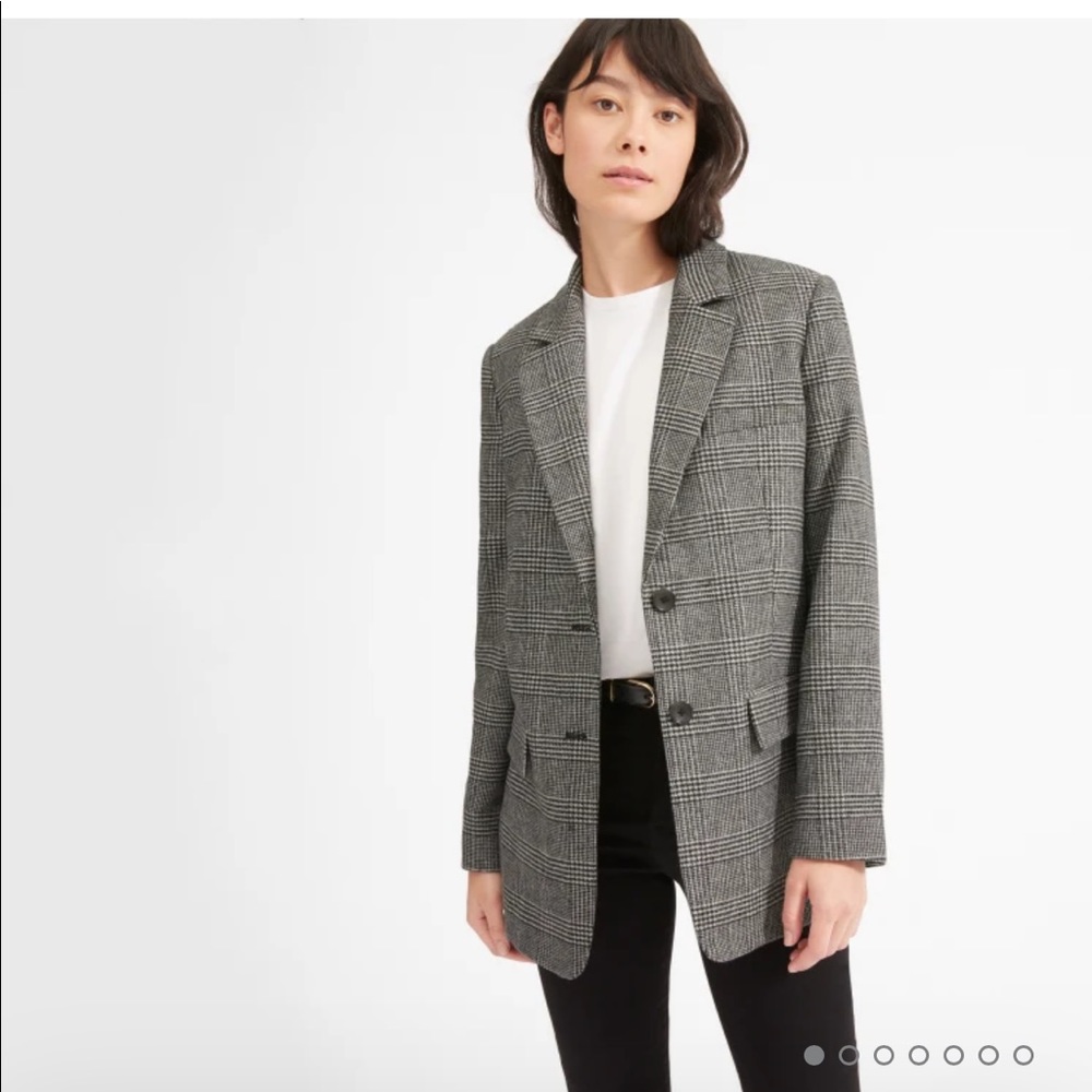 Everlane oversized plaid blazer NWT